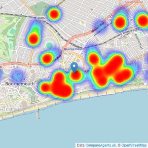 House & Son - Bournemouth listings heatmap