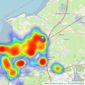 House Fox Estate Agents - Weston-Super-Mare listings heatmap