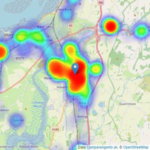 Houseclub - Lancaster listings heatmap