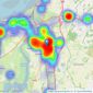 Houseclub - Lancaster listings heatmap