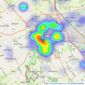 Household Estate Agents - Dunstable listings heatmap