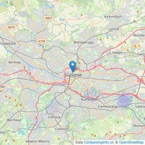 Housespotters Estate Agents - Covering Glasgow listings heatmap