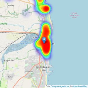 Howards - Great Yarmouth listings heatmap