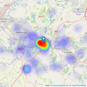 Howkins & Harrison Incorporating Andrew Johnson - Ashby-De-La-Zouch listings heatmap