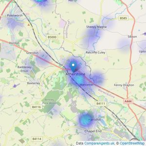 Howkins & Harrison LLP - Atherstone listings heatmap