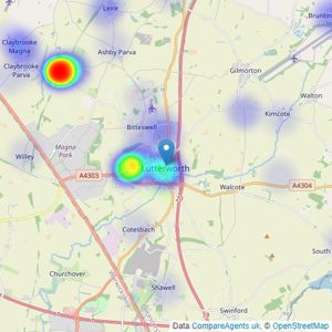 Howkins & Harrison LLP - Lutterworth listings heatmap