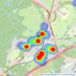 Howlands Sales and Lettings - Bagshot listings heatmap