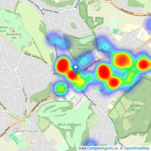 Hubbard Torlot - Selsdon listings heatmap