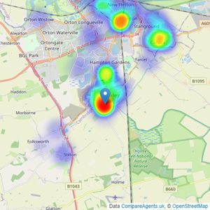 Hudson Homes Estate Agents Ltd - Yaxley listings heatmap