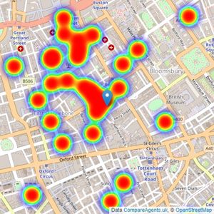 Hudsons Property - London listings heatmap