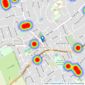 Huggins Edwards & Sharp - Great Bookham listings heatmap