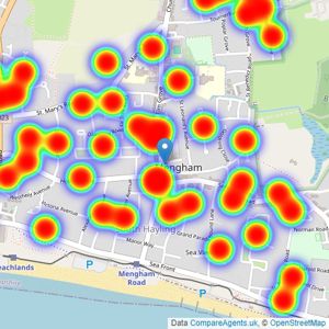 Hugh Hickman & Son - Hayling Island listings heatmap