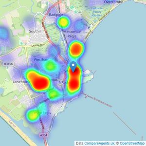 Hull Gregson Hull - Weymouth listings heatmap