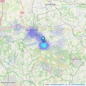 Humberts - Forest Row listings heatmap