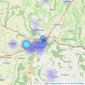 Humberts - Honiton listings heatmap