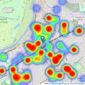 Humphrey and Brand Residential - Surbiton listings heatmap