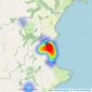 Hunkin Homes - Mevagissey listings heatmap