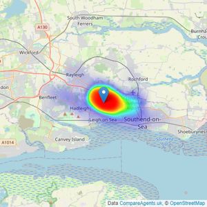 Hunt Roche - Leigh-On-Sea listings heatmap