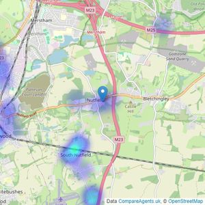 Hunter & Company - Redhill listings heatmap