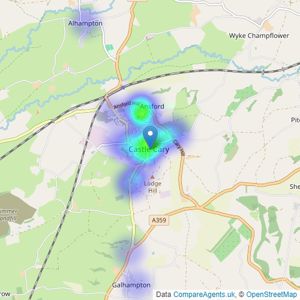 Hunter French - Castle Cary listings heatmap