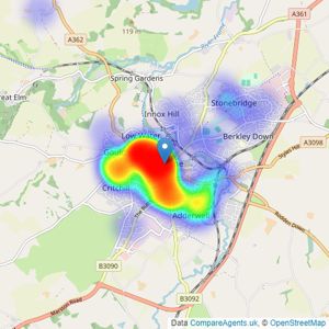 Hunter French - Frome listings heatmap