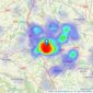 Hunters - Barnsley listings heatmap