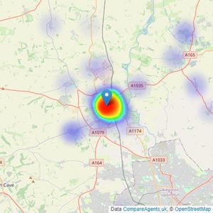 Hunters - Beverley listings heatmap