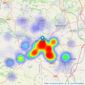 Hunters - Bishop Auckland listings heatmap