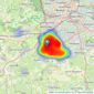 Hunters - Bishopsworth listings heatmap