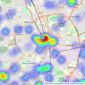 Hunters - Bradford listings heatmap