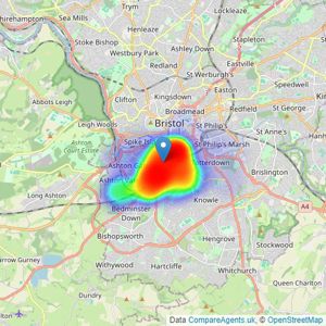 Hunters - BS3 listings heatmap