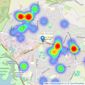 Hunters - Burntwood listings heatmap