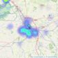 Hunters - Carlisle listings heatmap