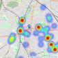 Hunters - Catford listings heatmap