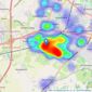 Hunters - Cheltenham listings heatmap