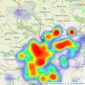 Hunters - Chesterfield listings heatmap