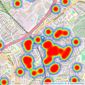 Hunters - Easton listings heatmap