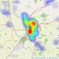 Hunters - Gainsborough listings heatmap