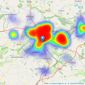 Hunters - Harrogate listings heatmap