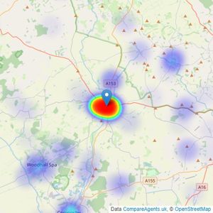 Hunters - Horncastle listings heatmap