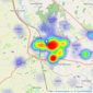 Hunters - Leighton Buzzard listings heatmap