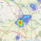 Hunters - Lichfield listings heatmap