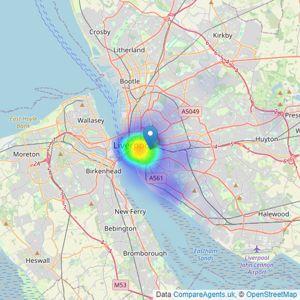 Hunters - Liverpool listings heatmap