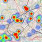 Hunters - Manchester listings heatmap