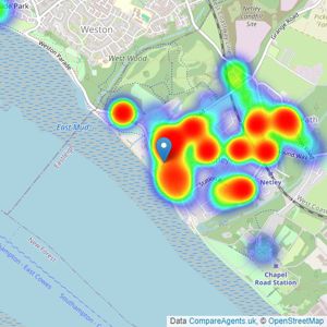 Hunters - Netley Abbey listings heatmap