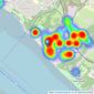 Hunters - Netley Abbey listings heatmap