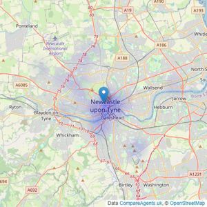 Hunters - Newcastle listings heatmap