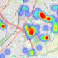 Hunters - Oldham listings heatmap