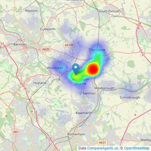 Hunters - Rotherham North listings heatmap