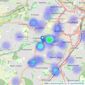 Hunters - Sheffield listings heatmap